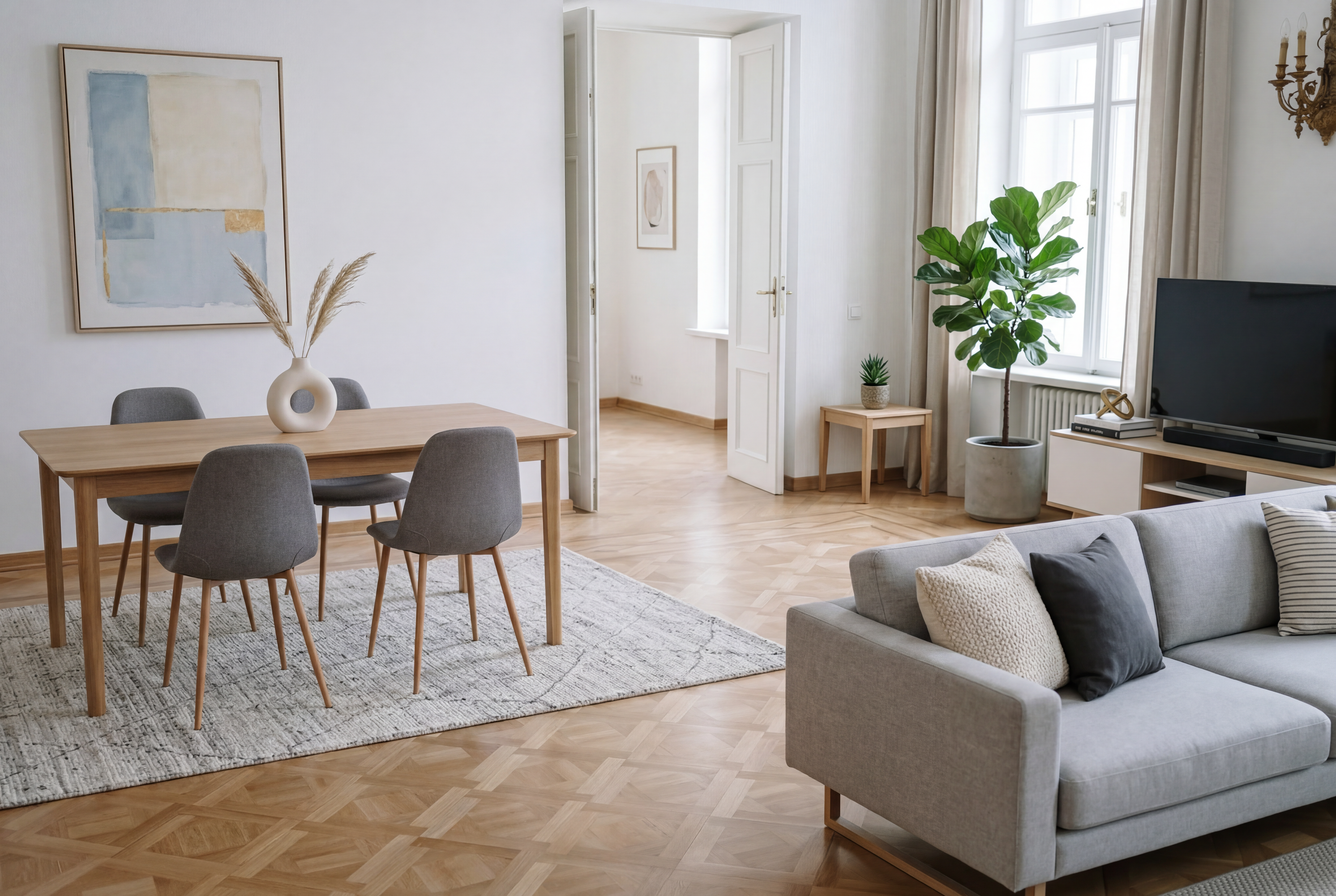 Cleaned and staged room example