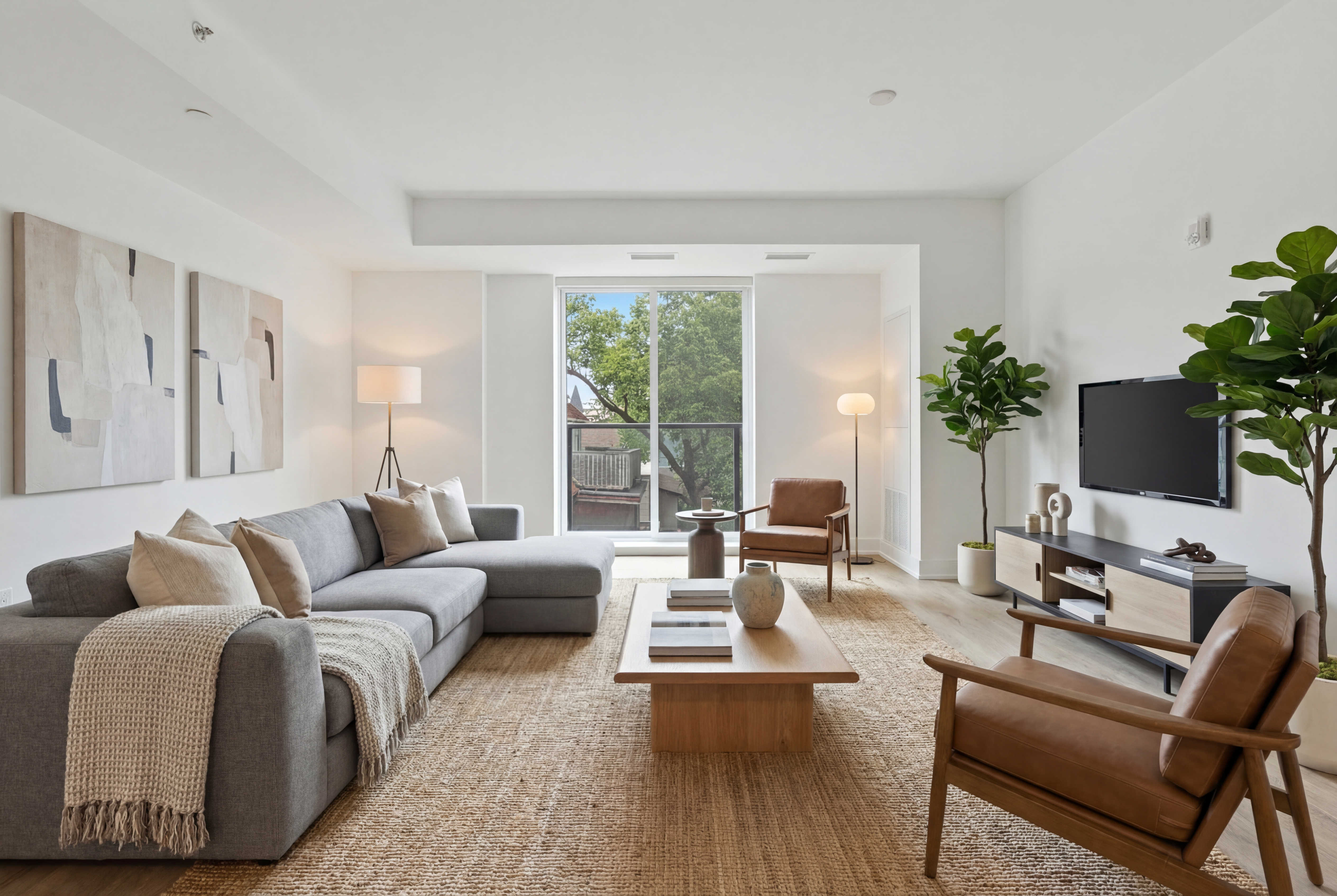 Virtually staged room example